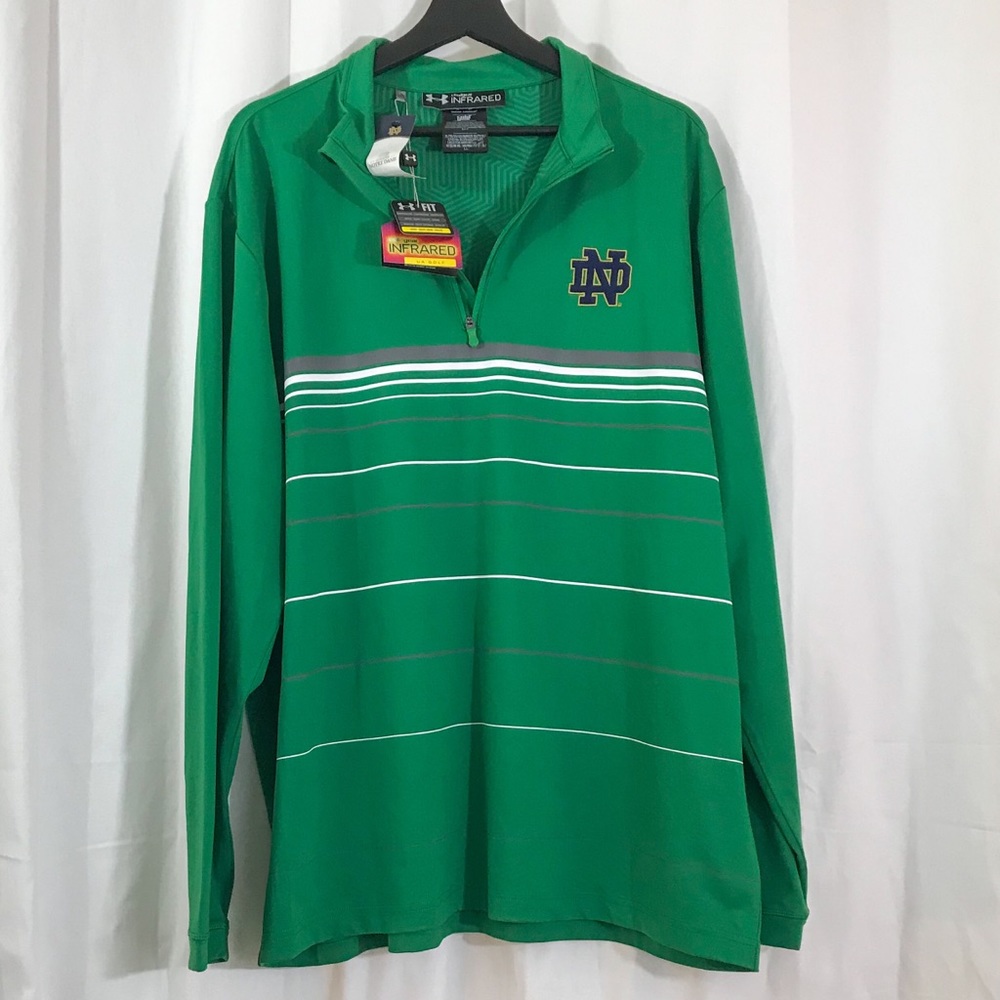 NWT NOTRE DAME UNDER ARMOUR COLD GEAR TOP